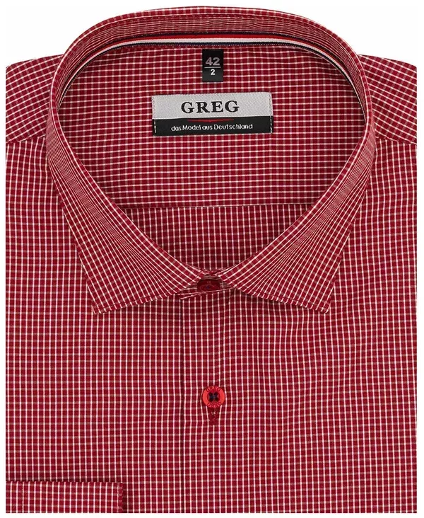 Рубашка GREG, Размер 174-184/43, Красный