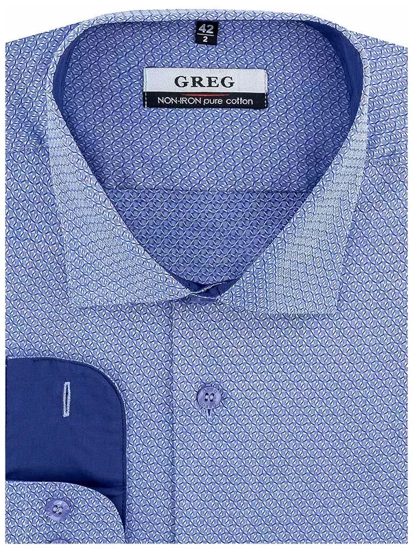 Рубашка GREG, Размер 174-184/40, Голубой